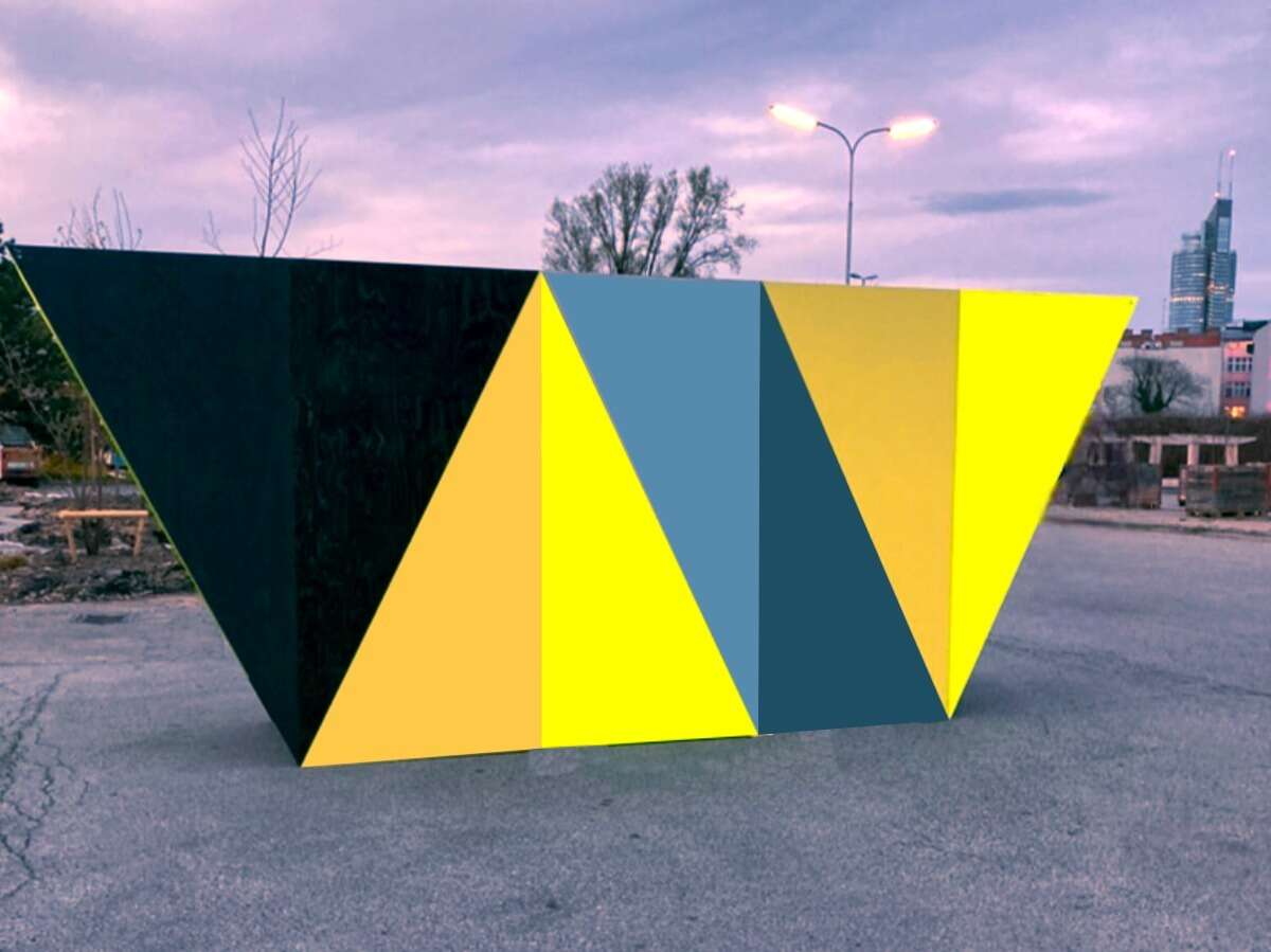 Bild von einer Holzkonstruktion, die Arche.