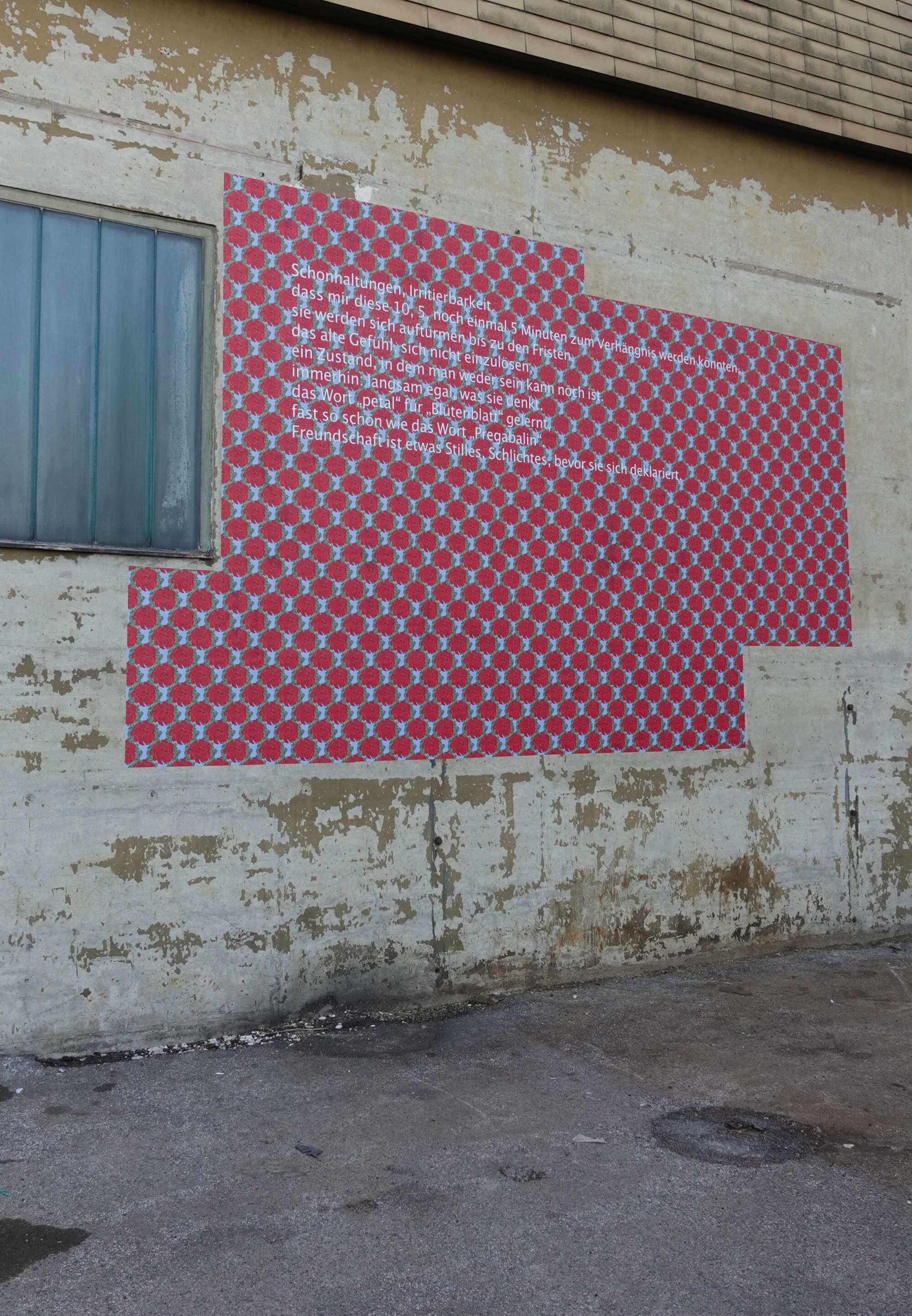 Kunstwerk an einer Wand