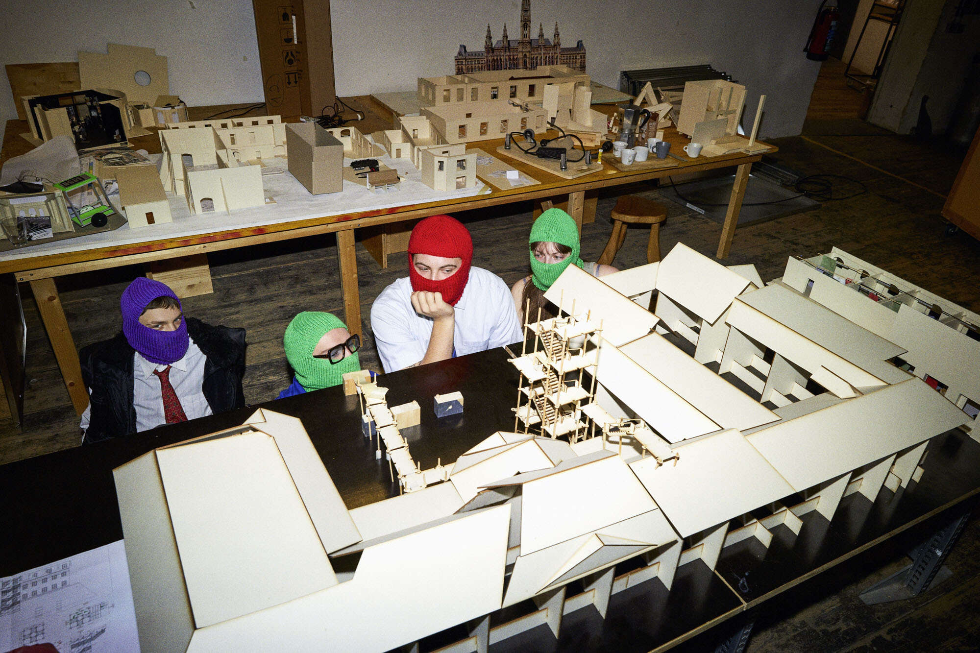 People with ski masks